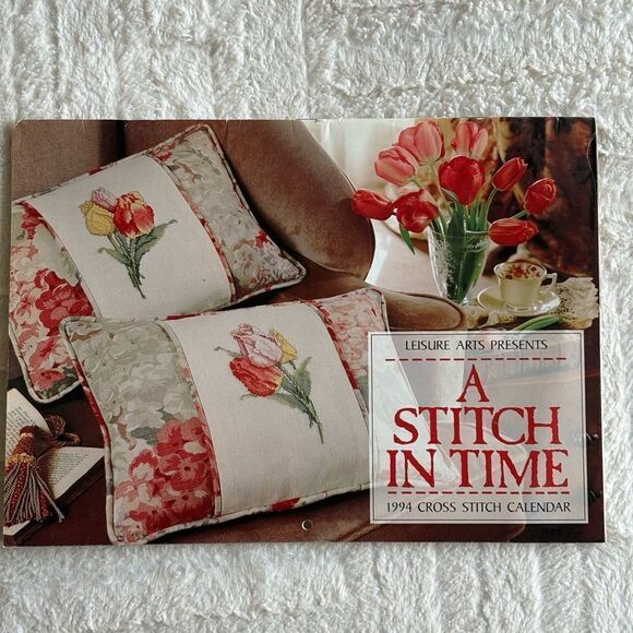 Vintage - A Stitch In Time Cross Stitch Calendar - Leisure Arts - 1994 - Picture 1 of 9